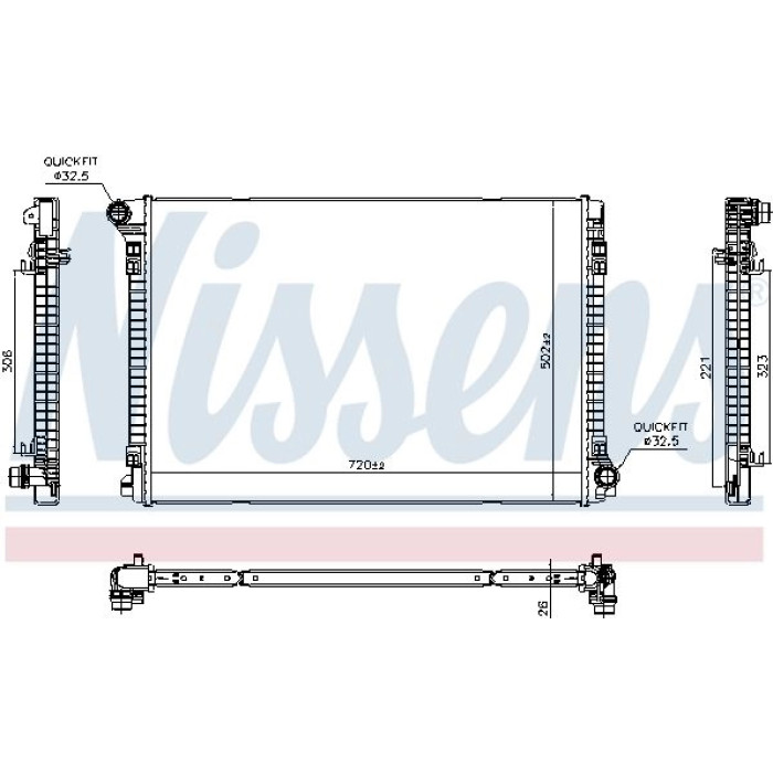 Nissens Wasserkühler PKW 606704 Nissens Wasserkühler PKW 606704