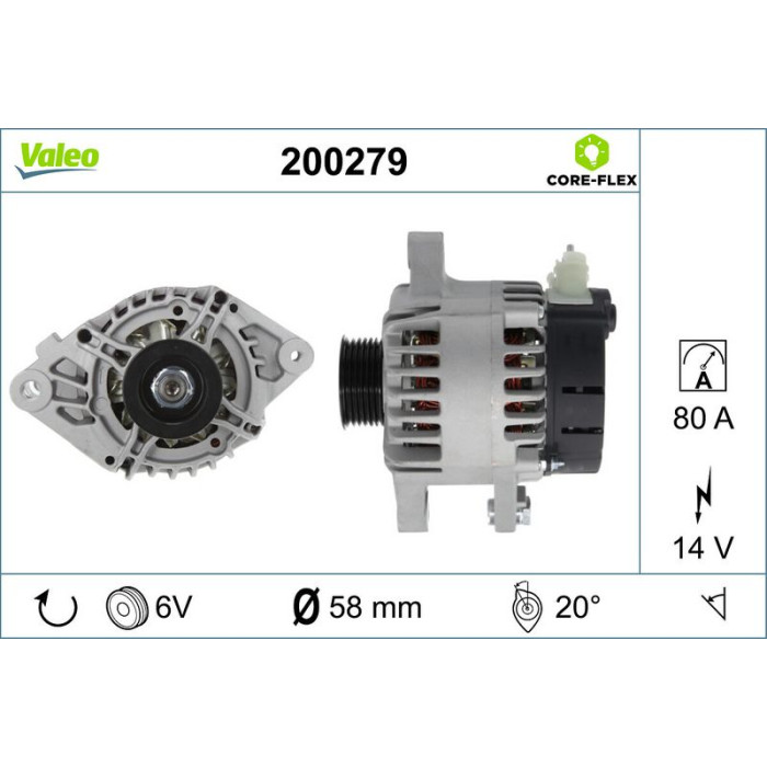 Valeo Lichtmaschine 200279 Valeo Lichtmaschine 200279