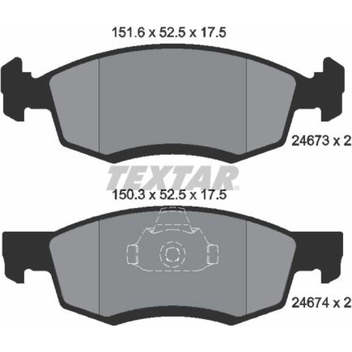 Textar Bremsbelagsatz 2467301 Textar Bremsbelagsatz 2467301