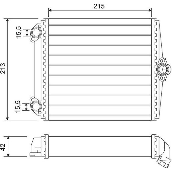 Valeo Wärmetauscher 734637 Valeo Wärmetauscher 734637