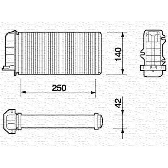 Magneti Marelli Heizungswärmetauscher 350218059000 Magneti Marelli Heizungswärmetauscher 350218059000