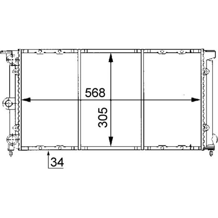 MAHLE Kühler, Motorkühlung CR 737 000S MAHLE Kühler, Motorkühlung CR 737 000S