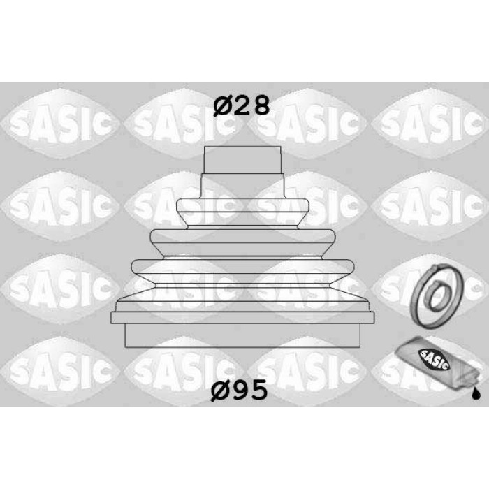 SASIC Faltenbalgsatz, Antriebswelle 2933003