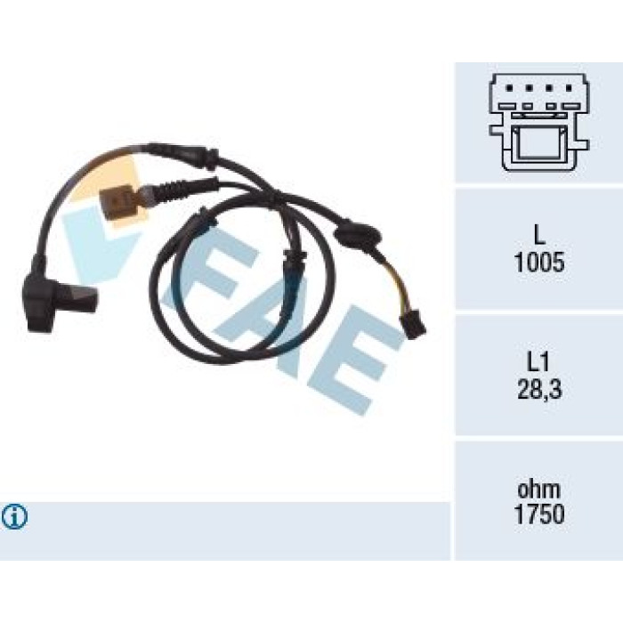 FAE Sensor, Raddrehzahl 78004 FAE Sensor, Raddrehzahl 78004