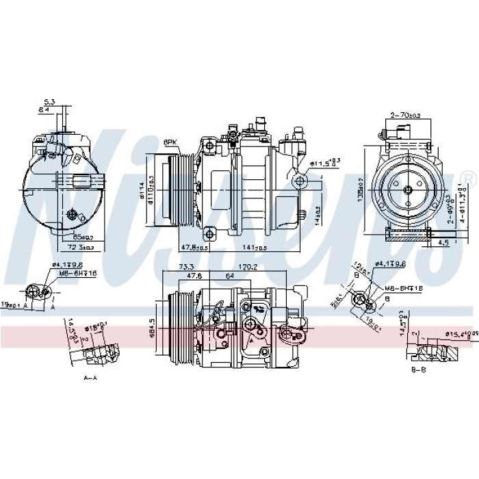 Nissens Klimakompressor PKW 89496 Nissens Klimakompressor PKW 89496
