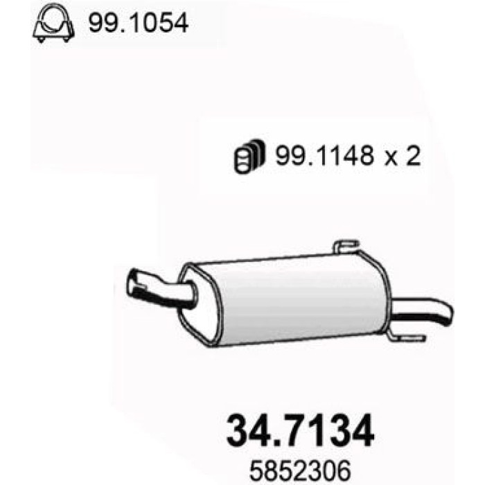 ASSO Endschalldämpfer 34.7134 ASSO Endschalldämpfer 34.7134
