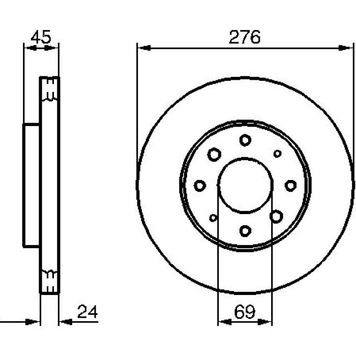 Bosch Bremsscheibe Vorderachse 0 986 479 140 Bosch Bremsscheibe Vorderachse 0 986 479 140