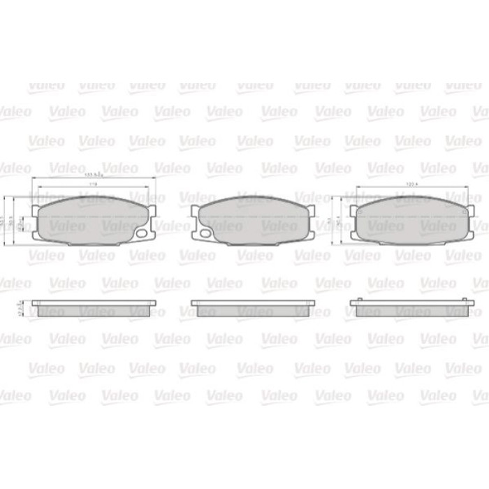 Valeo Bremsbelagsatz 872501 Valeo Bremsbelagsatz 872501