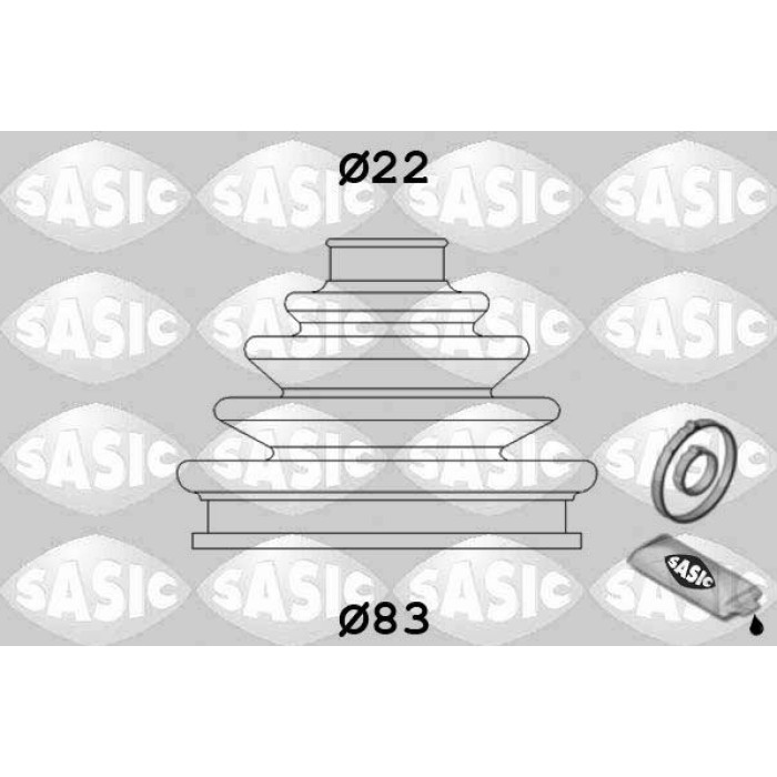 4003437 SASIC Faltenbalgsatz, Antriebswelle 4003437 4003437 SASIC Faltenbalgsatz, Antriebswelle 4003437