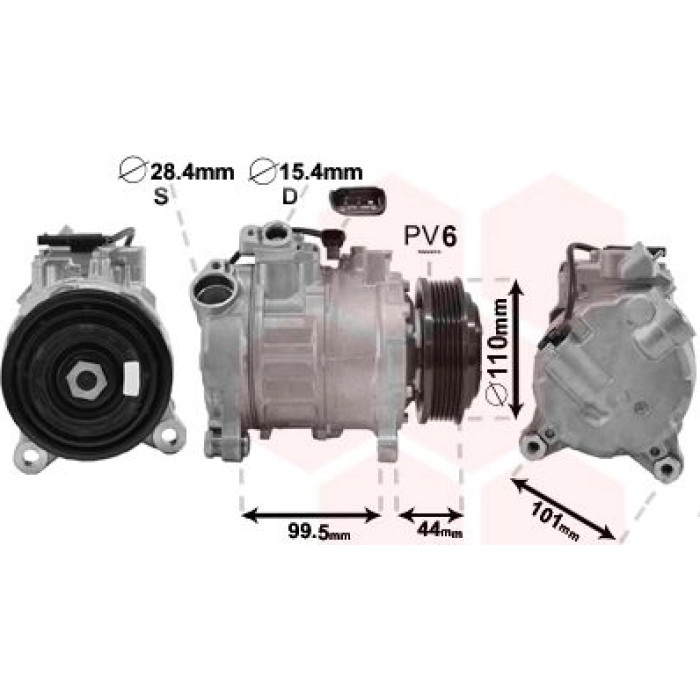 Van Wezel Klimakompressor 0600K492 Van Wezel Klimakompressor 0600K492