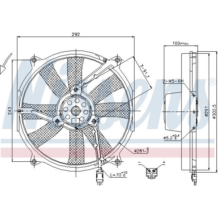 Nissens Kühlerlüfter PKW 85701 Nissens Kühlerlüfter PKW 85701