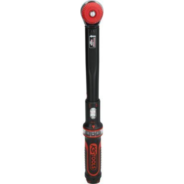 KS TOOLS ERGOTORQUE®Präzisions-Drehmomentschlüssel mit Ratschenkopf mit Drehknopfverstellung 516.1432