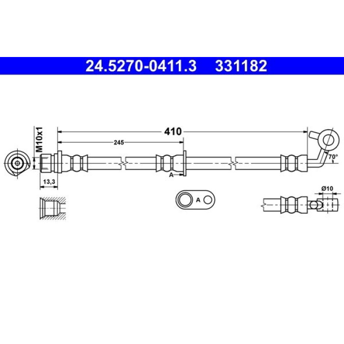 ATE Bremsschlauch 24.5270-0411.3 ATE Bremsschlauch 24.5270-0411.3
