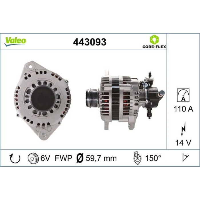 Valeo Lichtmaschine 443093 Valeo Lichtmaschine 443093