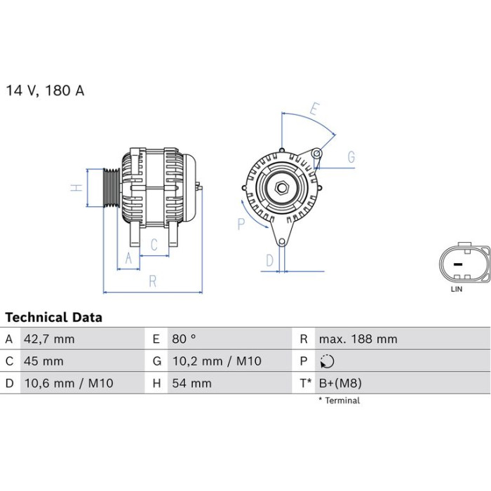 Bosch Lichtmaschine 0 986 085 120 Bosch Lichtmaschine 0 986 085 120