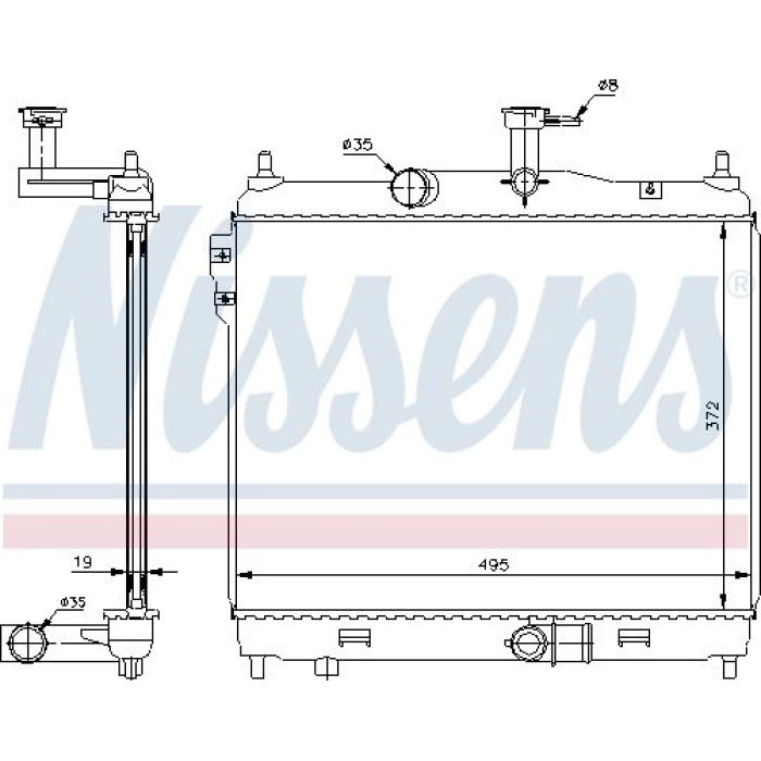 Nissens Wasserkühler PKW 67512 Nissens Wasserkühler PKW 67512