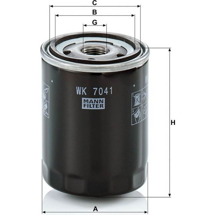 MANN-FILTER Industriefilter WK 7041 MANN-FILTER Industriefilter WK 7041