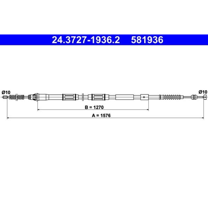 ATE Handbremsseil 24.3727-1936.2 ATE Handbremsseil 24.3727-1936.2