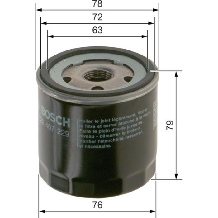 F 026 407 229 Bosch Ölfilter F 026 407 229