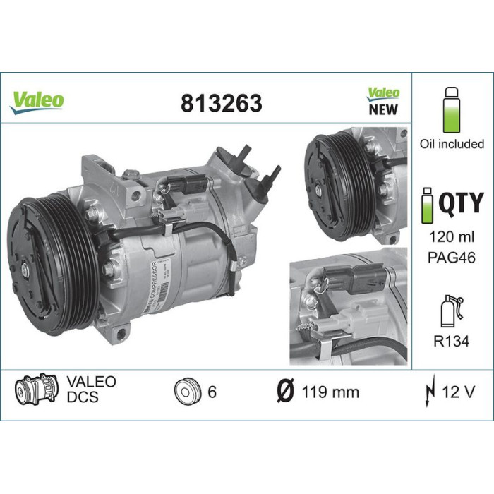 Valeo Kompressor 813263 Valeo Kompressor 813263