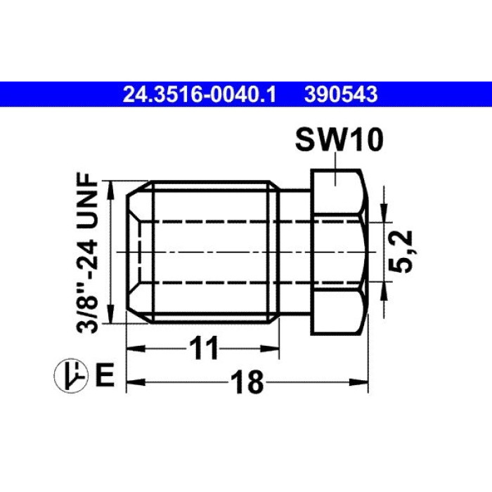ATE Überwurfschraube 24.3516-0040.1 ATE Überwurfschraube 24.3516-0040.1