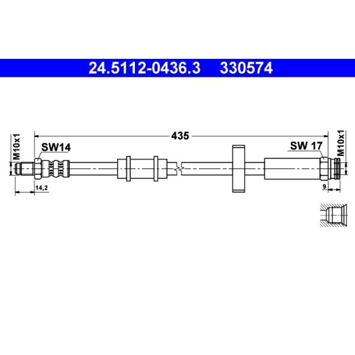 ATE Bremsschlauch 24.5112-0436.3 ATE Bremsschlauch 24.5112-0436.3