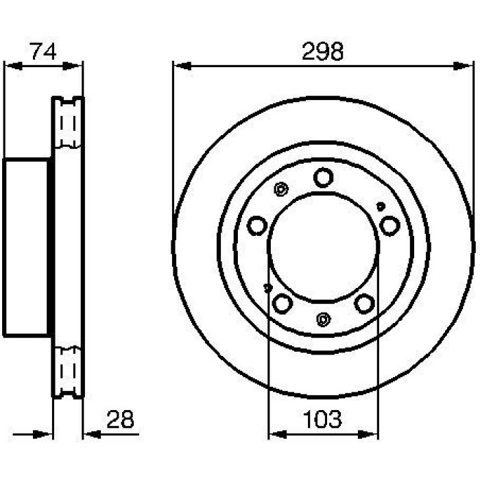 Bosch Bremsscheibe Vorderachse 0 986 478 418