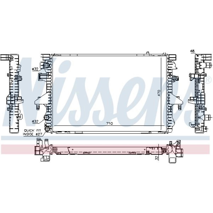 Nissens Wasserkühler PKW 65282A Nissens Wasserkühler PKW 65282A