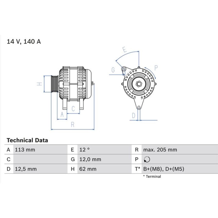 Bosch Lichtmaschine 0 986 082 620 Bosch Lichtmaschine 0 986 082 620