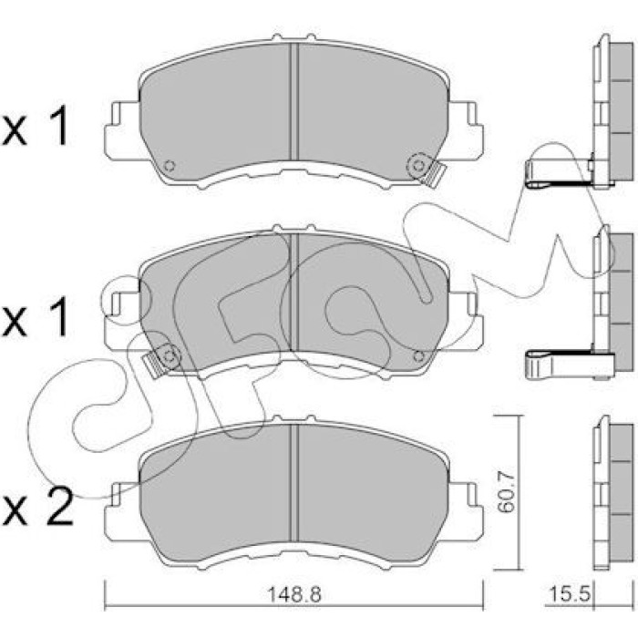 CIFAM Bremsbelagsatz, Scheibenbremse 822-1239-0