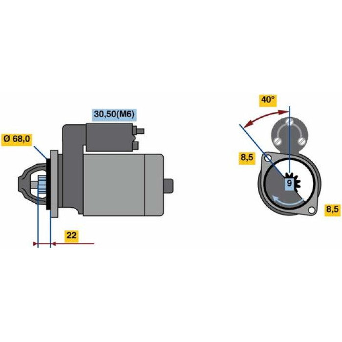 Bosch Starter 0 986 023 660 Bosch Starter 0 986 023 660