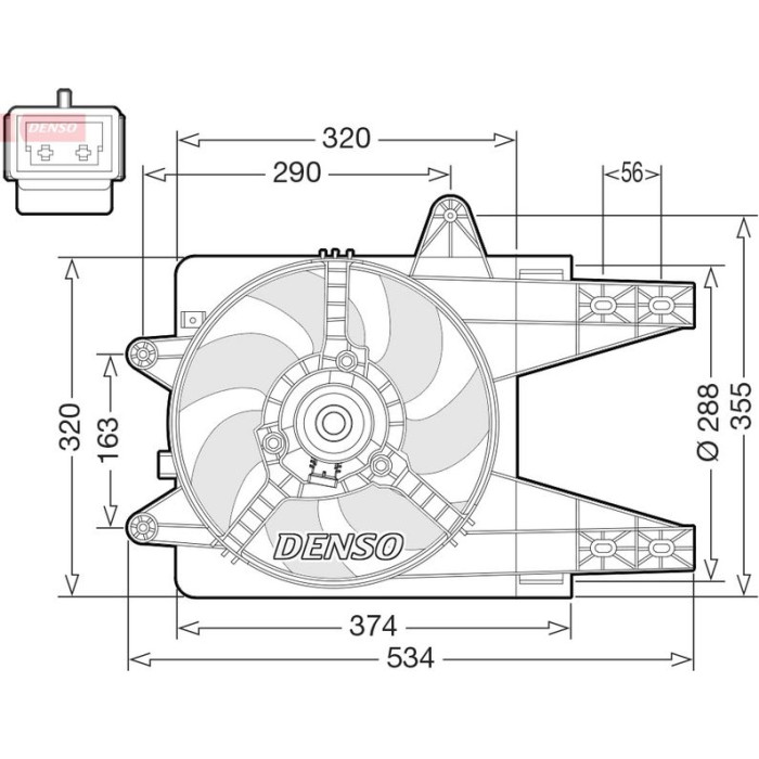 Denso Elektroventilator DER09080 Denso Elektroventilator DER09080