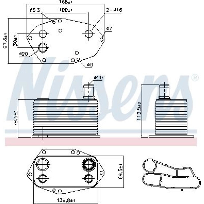 Nissens Ölkühler PKW 90786 Nissens Ölkühler PKW 90786