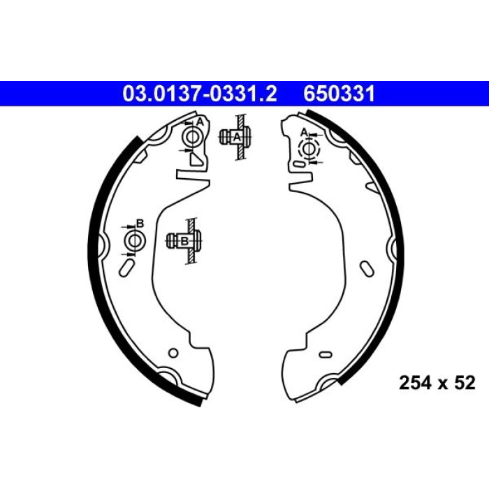 ATE Bremsbacken 03.0137-0331.2 ATE Bremsbacken 03.0137-0331.2