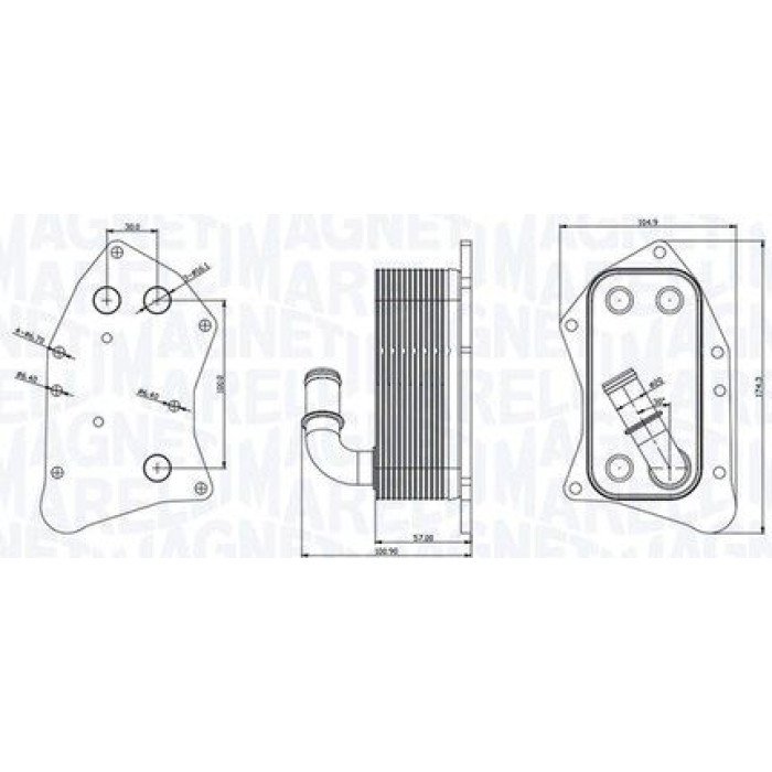 Magneti Marelli Ölkühler RO0023 - Motoröl Magneti Marelli Ölkühler RO0023 - Motoröl