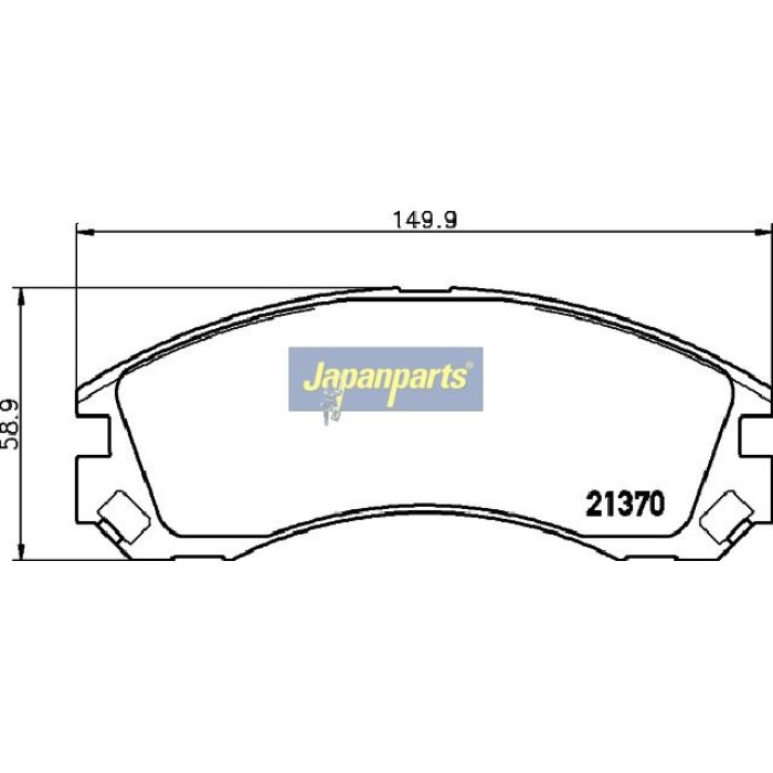 Japanparts Bremsbeläge PA-0623AF Japanparts Bremsbeläge PA-0623AF
