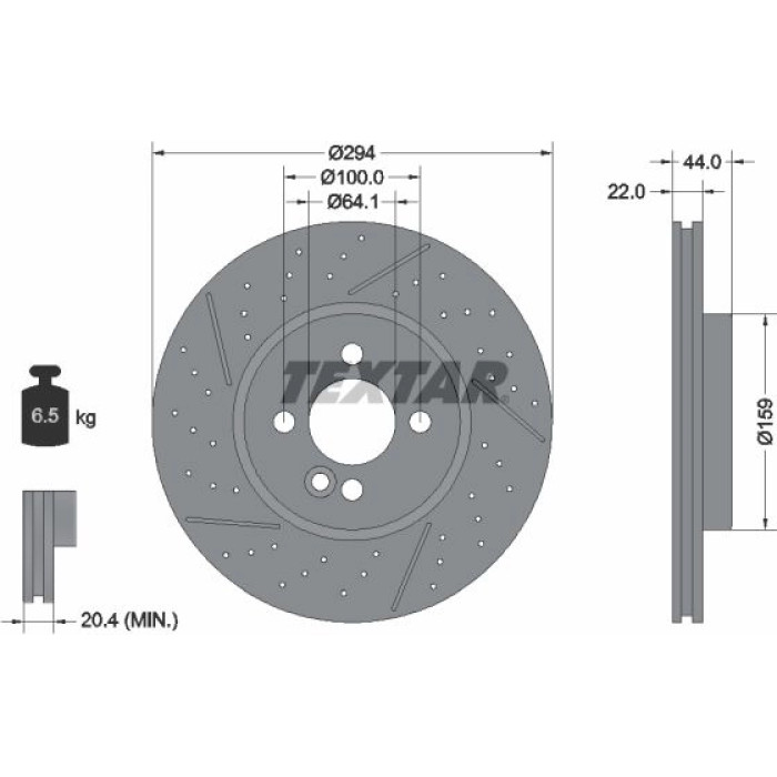 Textar Bremsscheibe 92196703 Textar Bremsscheibe 92196703