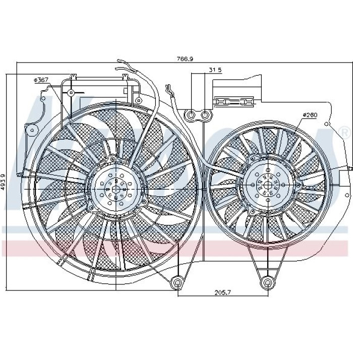 Nissens Kühlerlüfter PKW 85247 Nissens Kühlerlüfter PKW 85247
