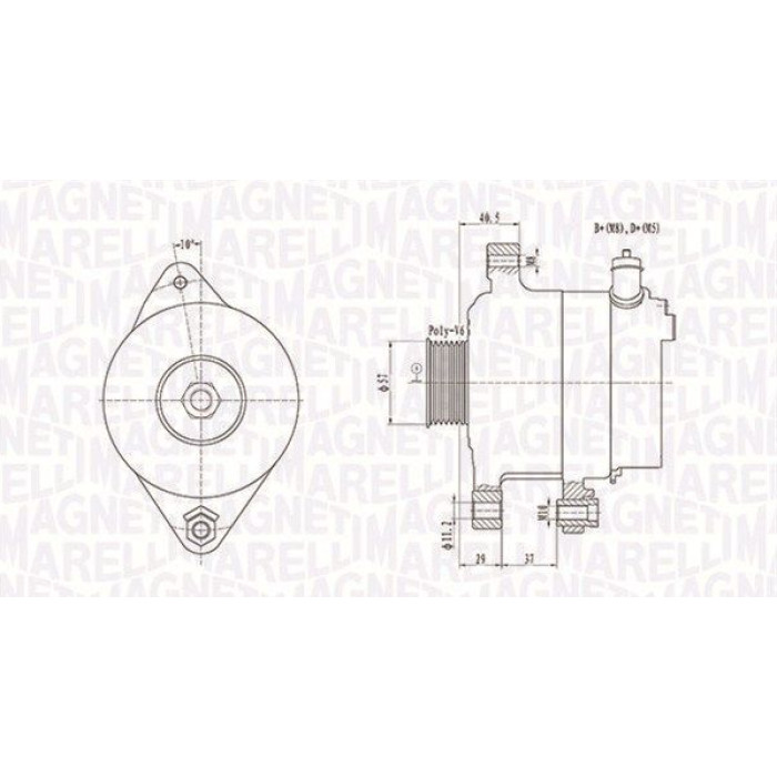 Magneti Marelli Lichtmaschine 063731949010 Magneti Marelli Lichtmaschine 063731949010