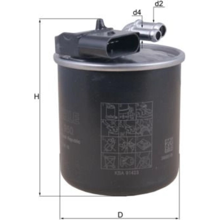 MAHLE Kraftstofffilter KL 950 MAHLE Kraftstofffilter KL 950