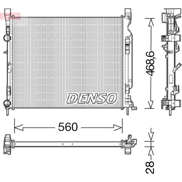 Denso Motorkühler DRM23037 Denso Motorkühler DRM23037
