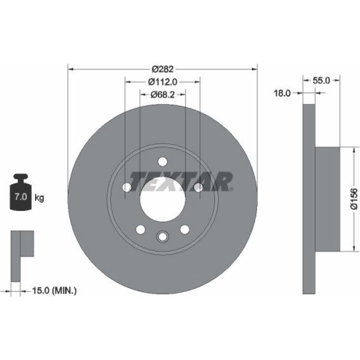 Textar Bremsscheibe 92083703 Textar Bremsscheibe 92083703