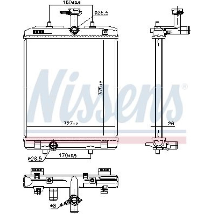 Nissens Wasserkühler PKW 606330 Nissens Wasserkühler PKW 606330