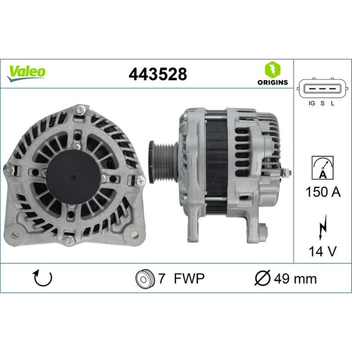 Valeo Lichtmaschine 443528 Valeo Lichtmaschine 443528