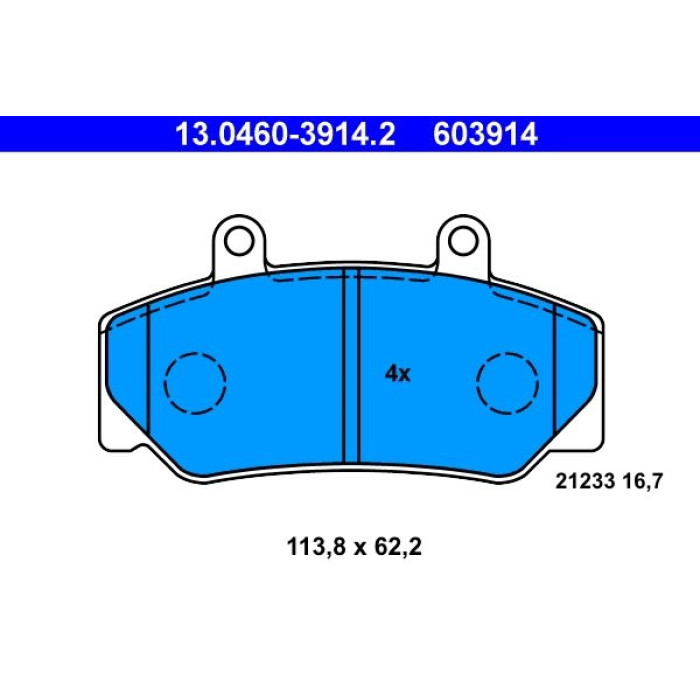 ATE Bremsbelagsatz 13.0460-3914.2 ATE Bremsbelagsatz 13.0460-3914.2