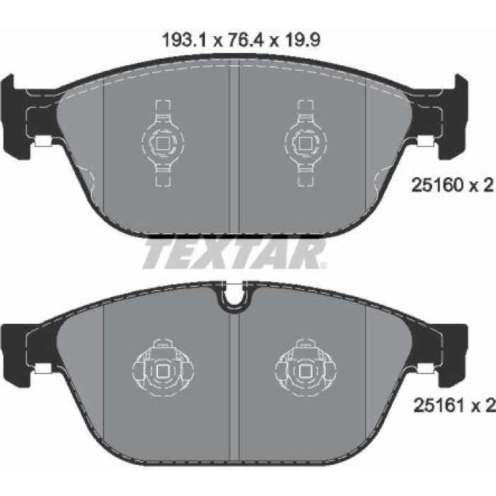 Textar Bremsbelagsatz 2516002 – Bremsscheibe 380 mm Textar Bremsbelagsatz 2516002 – Bremsscheibe 380 mm