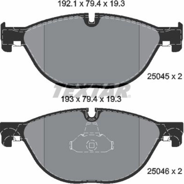 Textar Bremsbelagsatz 2504501 Textar Bremsbelagsatz 2504501