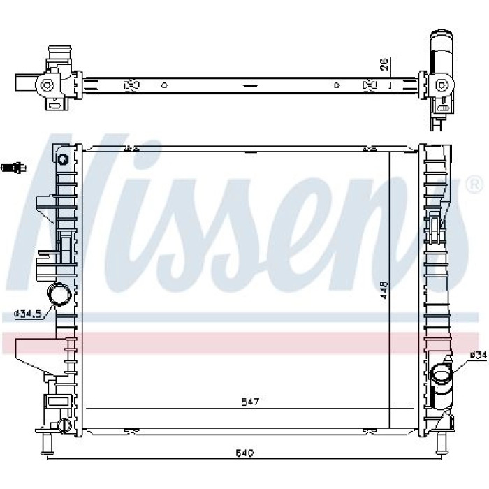 Nissens Wasserkühler PKW 606446 Nissens Wasserkühler PKW 606446