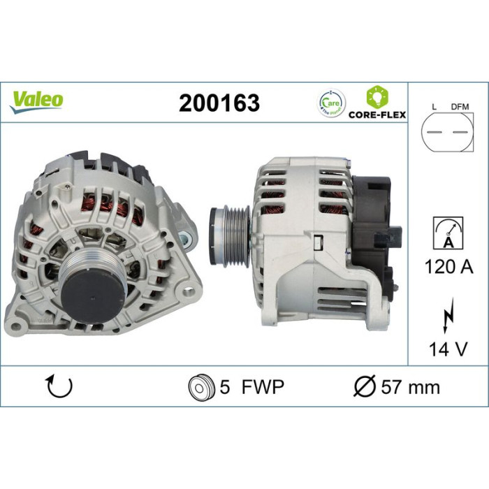 Valeo Lichtmaschine 200163 Valeo Lichtmaschine 200163