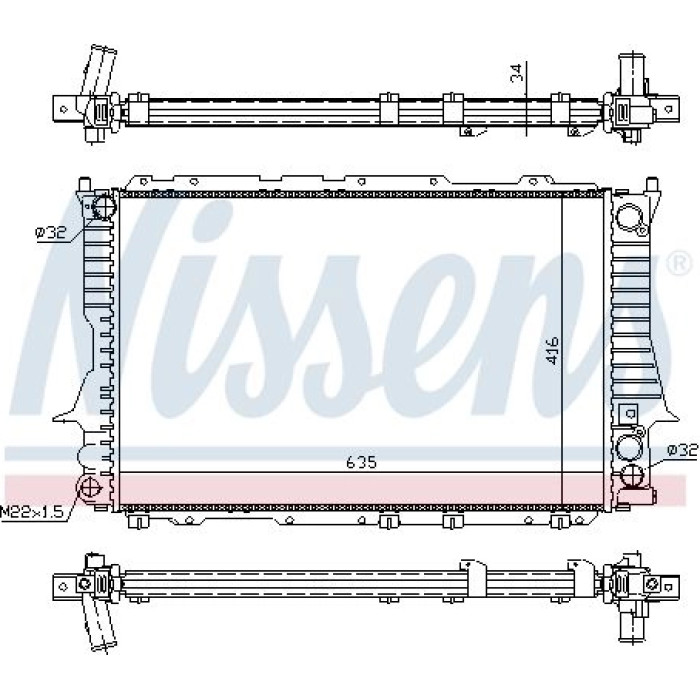 Nissens Wasserkühler PKW 60459 Nissens Wasserkühler PKW 60459